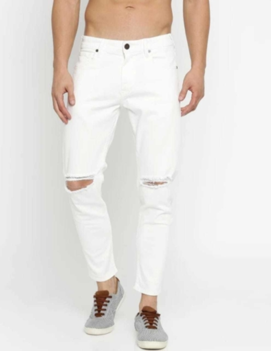 Men White Jeans

Pack of :1

Size :36

Style Code :white knee cut jeans/

Color :White

Rise :Mid Ri uploaded by Home delivery all india on 11/23/2022