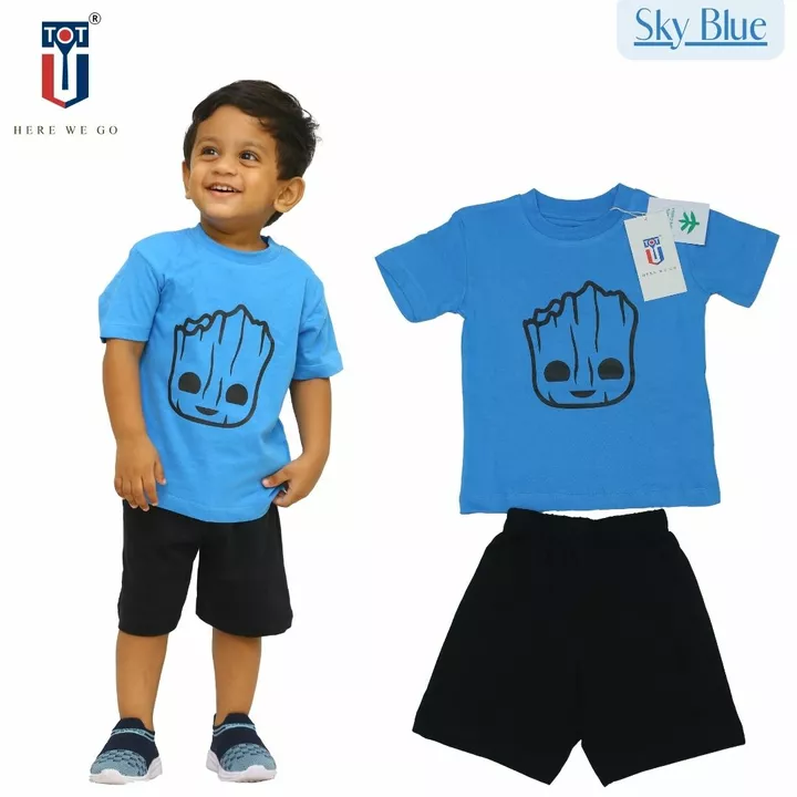 Post image High quality Kids Tshirt and Shorts Combo. Pure Cotton | Bio Washed | 190 GSM.Available Sizes:9 - 12 Months12-18 Months18-24 Months2-3 Years
