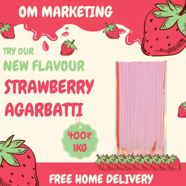 Strawberry Color Agarbatti  uploaded by Om Marketing on 11/23/2022