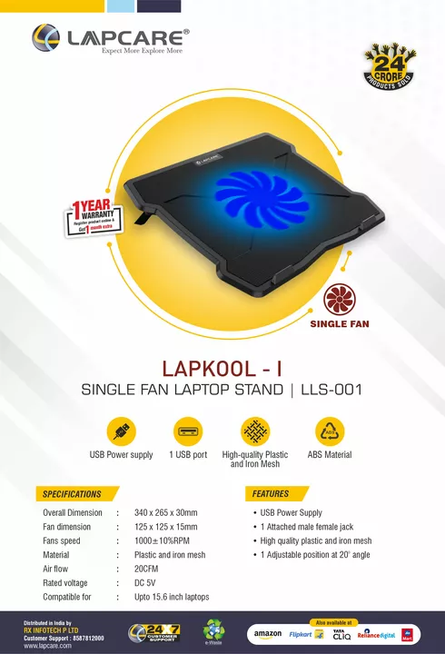 Lapcare Laptop Stand uploaded by MAHAVIR ENTERPRISE on 11/23/2022