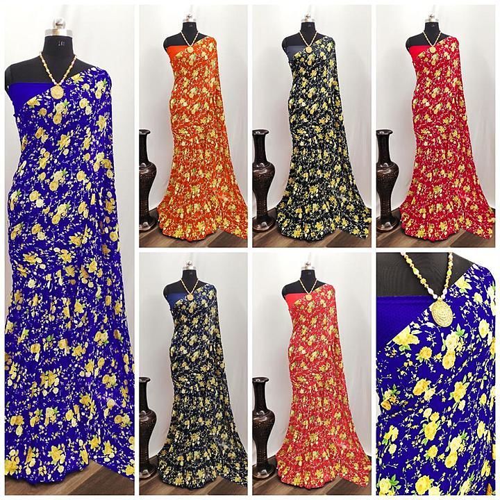 Post image *Mahaveer Print*

NOW WE PRESENTS DAILY WEAR SAREES IN YOUR BUDGET  NEW UNIQUE DESIGN

SAREE FABRIC :- **HEAVY PURE WEIGHTLESS FABRIC

*BLOUSE :- 0.80CM RUNNING 

MODELING :REAL ORIGINAL SAME LIKE PIC 
*Price 	: 499💰🌟🌟🌟🌟🌟*
COLOURS :- 5
SINGLES MULTIPLES MASS STOCK READY 🚚

100% RETURN ACCEPTED 

*Ready to ship ☑✈️*🚚