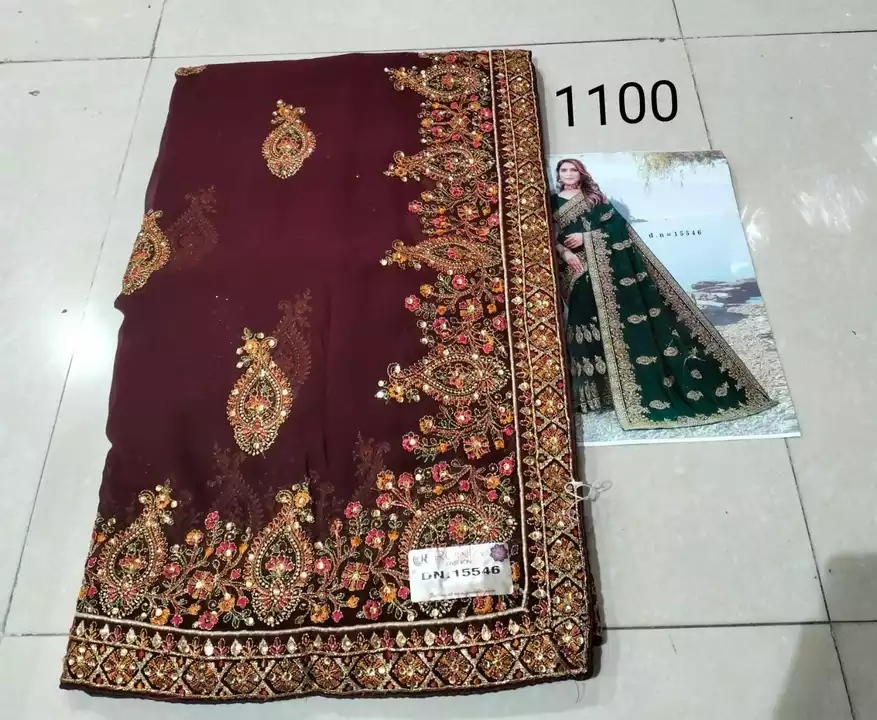 Georgette with embroidery  uploaded by Radhe sarees on 11/23/2022