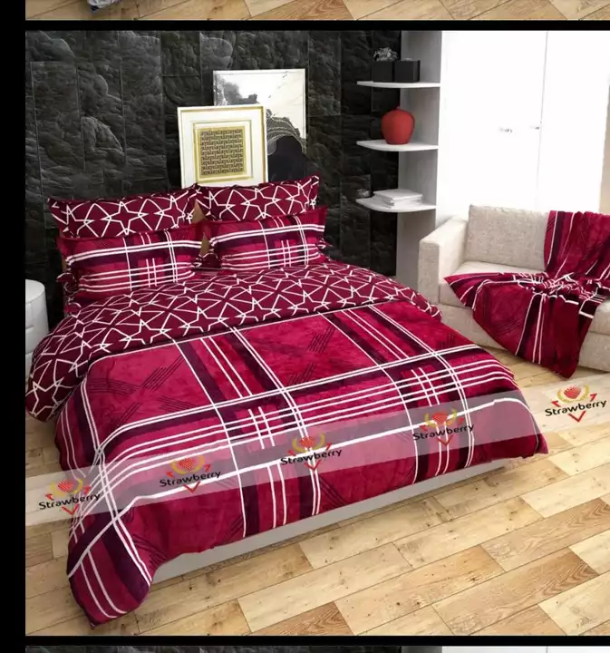 King size bedsheet with pillow covers uploaded by Rajesh handloom outlet on 11/23/2022