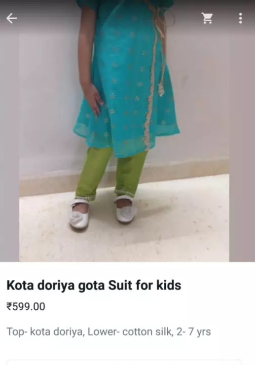 Beautiful kota doria kurti set for girls  uploaded by Navya enterprises on 11/23/2022