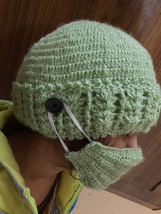 Woolen cap with mask  uploaded by Disha creation  on 1/23/2021