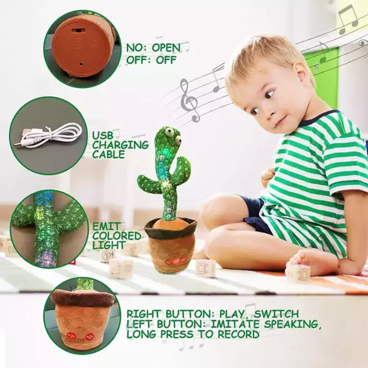 Dancing cactus toys for kids Can dance sing repeat what you say mimik uploaded by Technogen™ on 11/24/2022