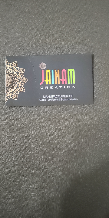 Visiting card store images of Jainam creation