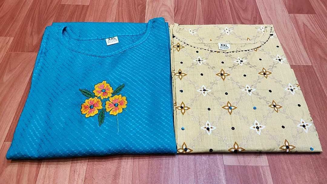 Cotton kurti uploaded by Designer dress material on 1/23/2021