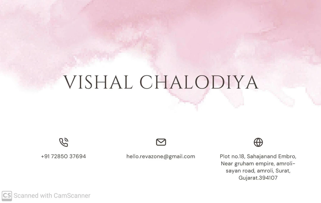 Visiting card store images of Revazon 