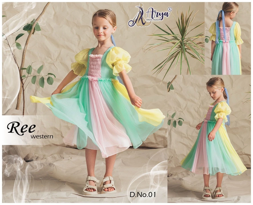 👧 Ree CHILDREN👧
↕️- Western style
↕️- 6 - Colour 
↕️- Fabric- Georgette soft
↕️- Size 
       Year uploaded by SN creations on 11/24/2022