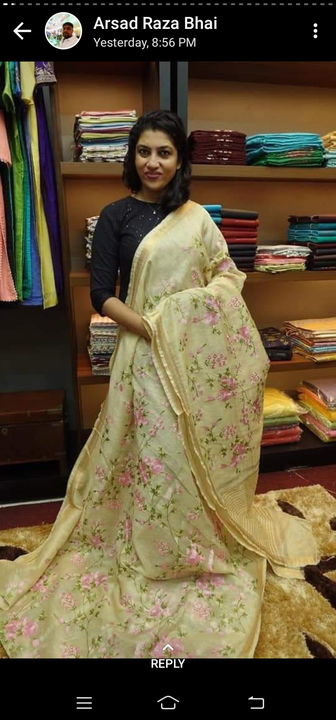 Linen silk saree  uploaded by Tarique handloom on 11/24/2022