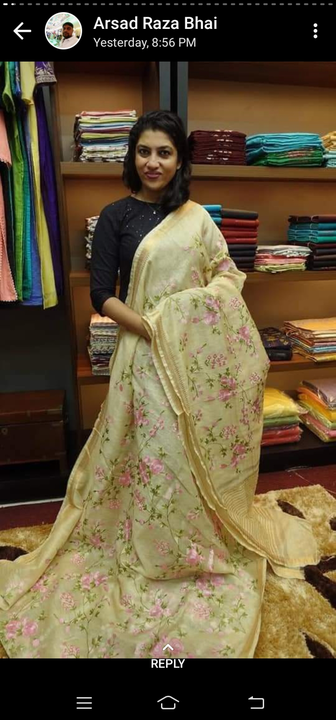 Linen silk saree  uploaded by business on 11/24/2022