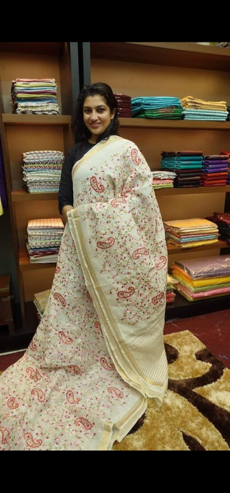 Linen silk saree  uploaded by business on 11/24/2022