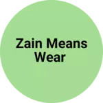 Business logo of Zain means wear