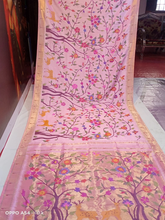 Pure silk flower ,,,,deer dizain handloom silk saree yevla uploaded by business on 11/24/2022