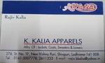 Business logo of K. Kalia Apparels