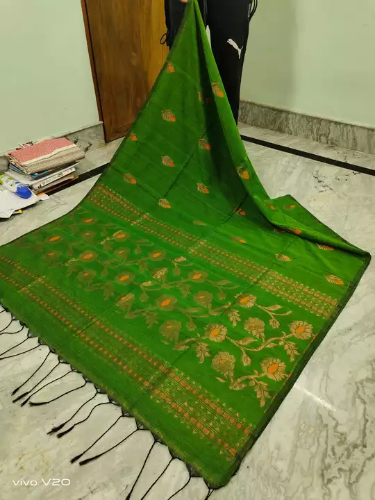 Khadi cotton hand weaving jamdani saree  uploaded by Asexzim on 11/25/2022