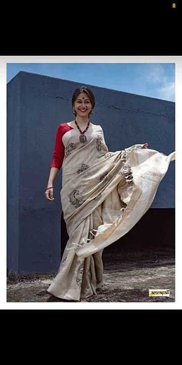 Post image ⚜️Baswara sarees with Durga maa face embroidery work⚜️