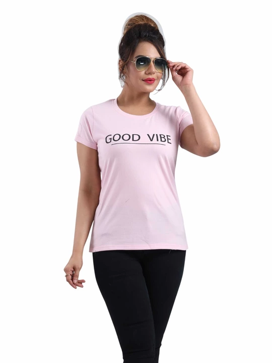 Ladies t shirt with single Piece hanger packing  uploaded by Vinayak creations on 11/25/2022