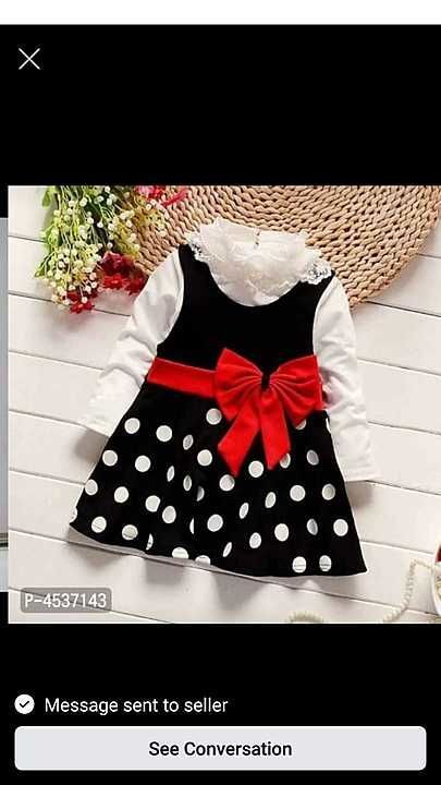 Polka black dotted dress 0 to 2y uploaded by Sharolin ShopZone 🌹 on 1/23/2021