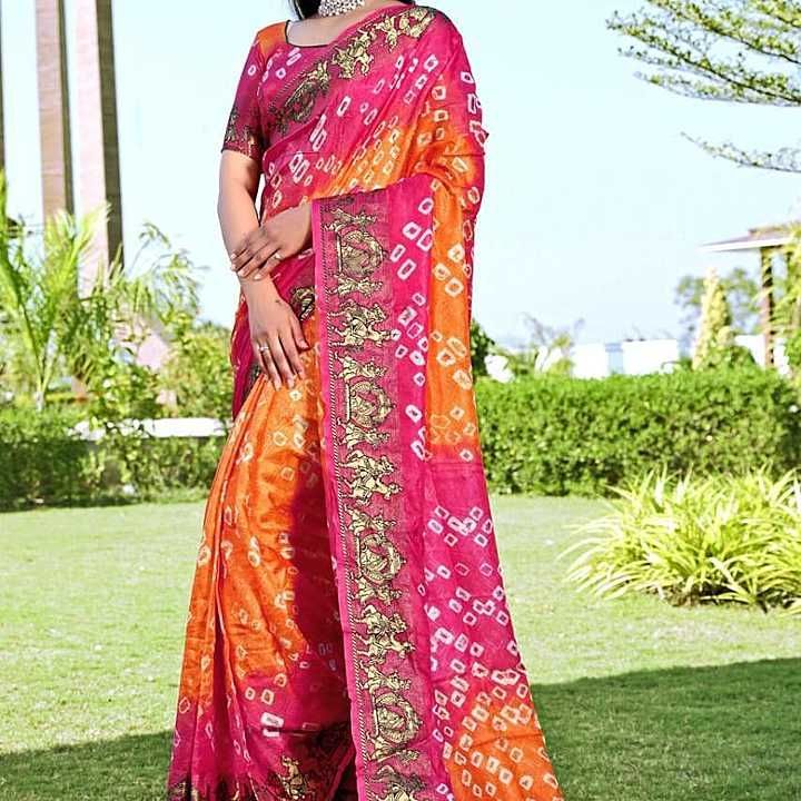 Post image *🛍Price:- 849+$/- 🛍*   

For booking contact 7567509585

*😍NEW BANDHANI SAREE😍*

*catloge- Bandhej Palkhi* 

*🔥Fabric:- Art silk With Zari Waving*
*🔥Awesome Heavy Zari Waving Border*
*🔥Work:- Hend Bandhej*
*🔥Cut:-6.3/- Mtr With Running Blouse*
*🔥100% Orignal Bandhej Saree*
*🔥Best Rate &amp; Best Quality Always*

====================
 *🛍Price:- 849+$/- 🛍*   
    
====================
*✓Singal Pice Available ✓*
    
*✈️⛵Ready to ship🚢✈️**