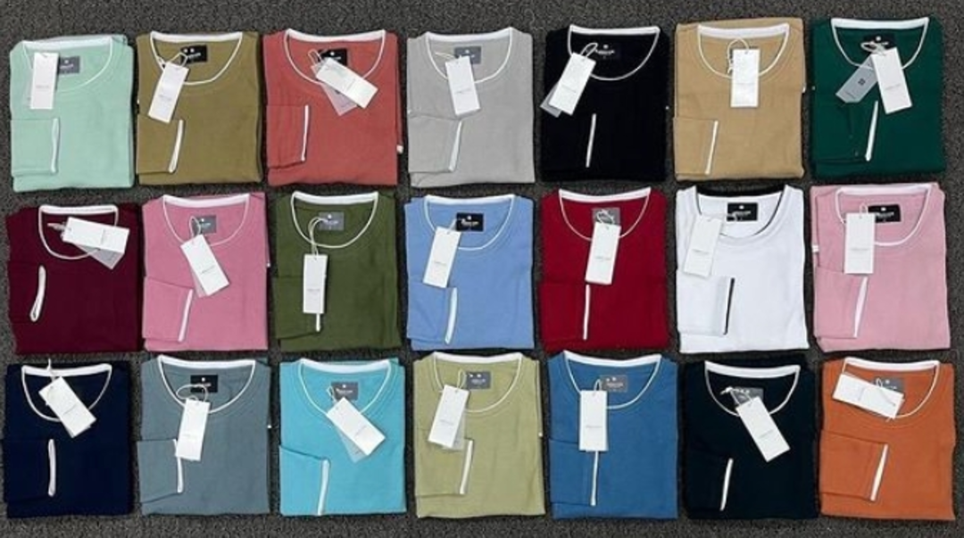 (Best colour ranges double neck full sleeve quality tshirts) uploaded by business on 11/25/2022