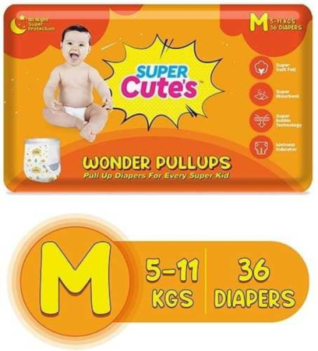 SUPER CUTES MEDIUM SIZE BABY DIAPER PANT STYLE 36 UNIT PACK uploaded by business on 11/25/2022