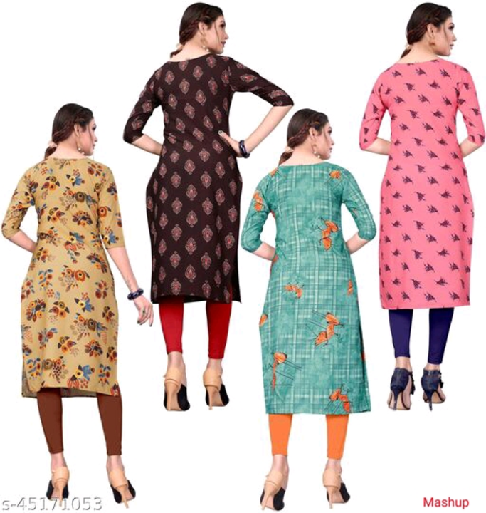Catalog Name:*Myra Fashionable Kurtis* Fabric: Crepe Sleeve Length: Three-Quarter Sleeves Pattern: P uploaded by Home delivery all india on 11/25/2022
