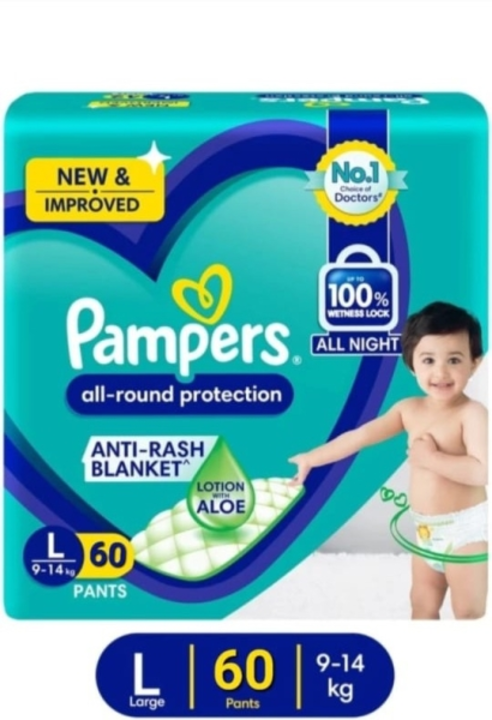 Pampers Large size 60 UNIT PACK  uploaded by business on 11/25/2022