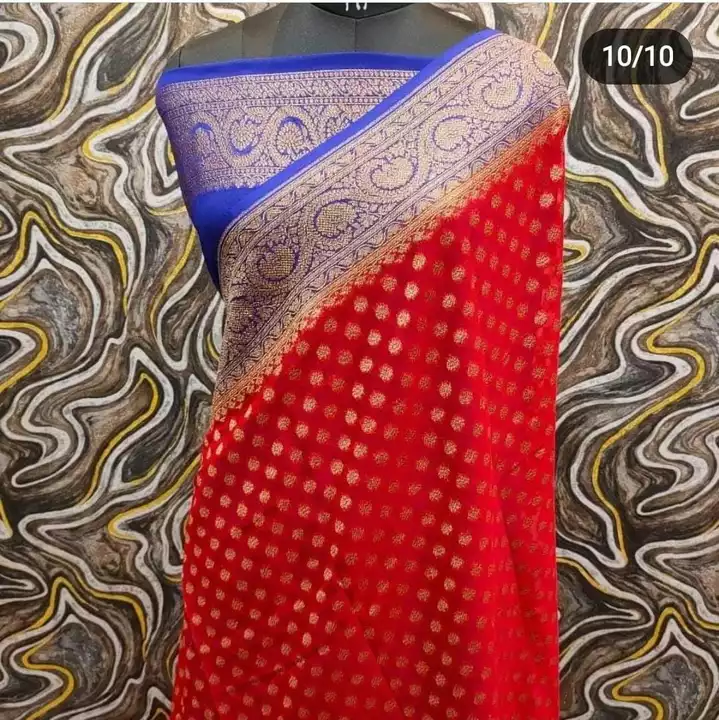 Semi georgette soft silk  uploaded by Top saree on 11/25/2022