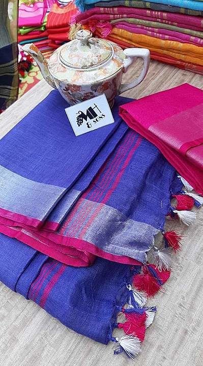 Cotton slub saree uploaded by business on 1/24/2021