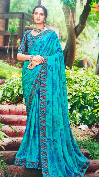 Product image with ID: pure-georgette-printed-saree-with-printed-blouse-76a5b353