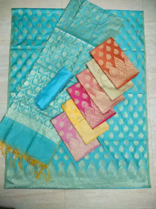 Post image Exclusive Banarasi cotton silk dress materials