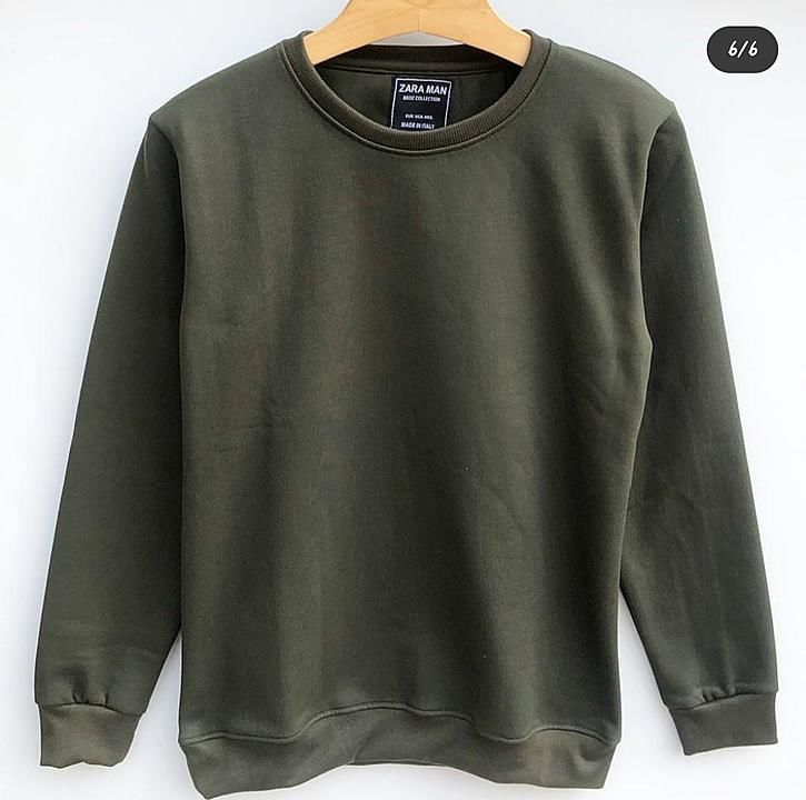 Men's Olive Green Sweatshirt  uploaded by Suzains Clothing and Manufacturer  on 1/24/2021