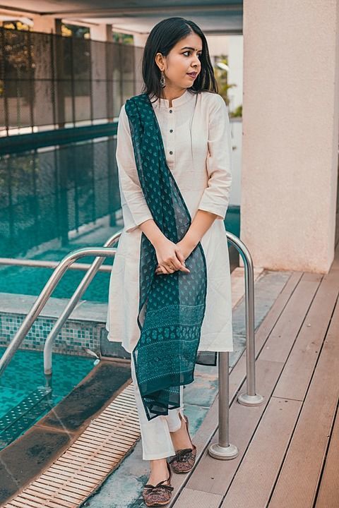 Jompers women kurta with pants and printed dupatta uploaded by business on 1/24/2021