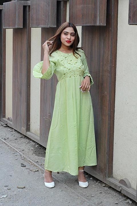 Jompers women embroidered flared kurta uploaded by business on 1/24/2021