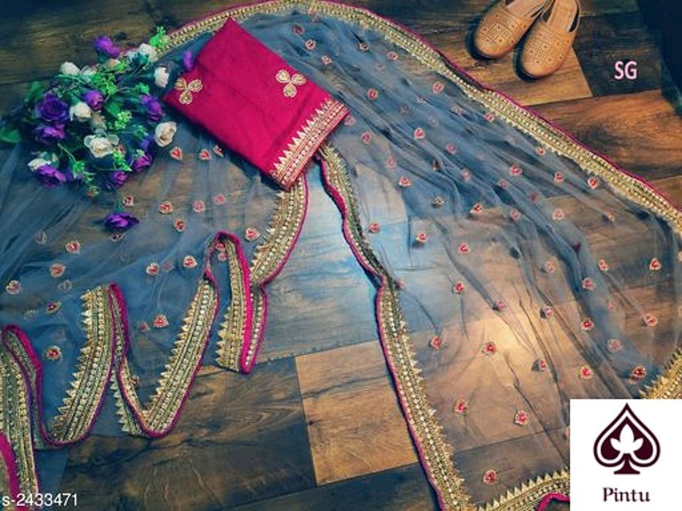  charvi embroidary heavy net sarees uploaded by Pintu bhai on 1/24/2021