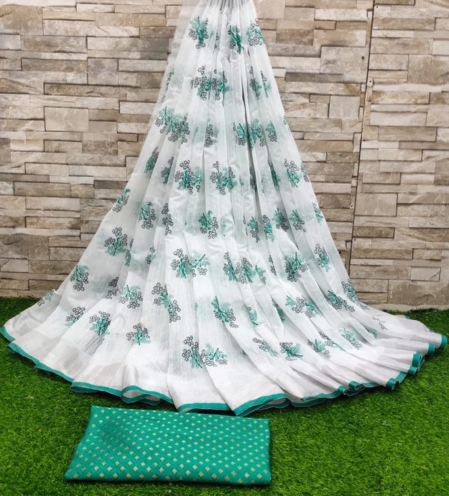 Floral print saree uploaded by business on 11/26/2022