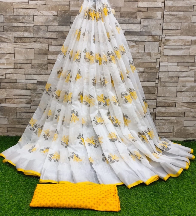 Floral print saree uploaded by business on 11/26/2022