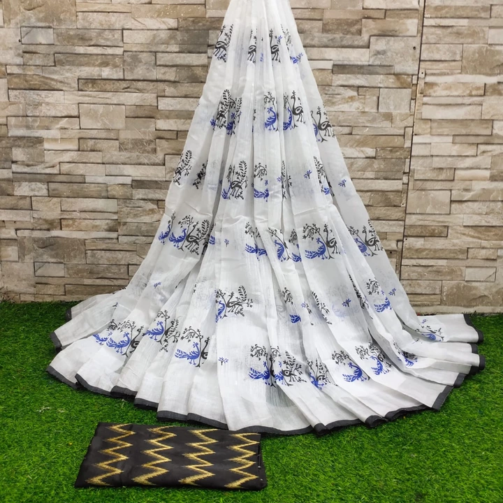 Morla print saree uploaded by business on 11/26/2022