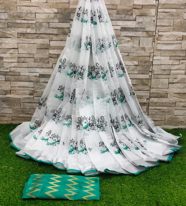 Morla print saree uploaded by business on 11/26/2022