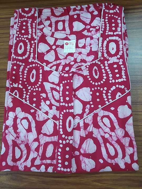 Batic print pure cotton nigty. 270 Gsm uploaded by business on 1/24/2021