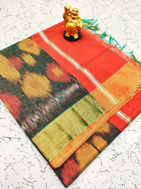 Vip collection of silk cotton poochamalli design saree collection uploaded by business on 11/26/2022