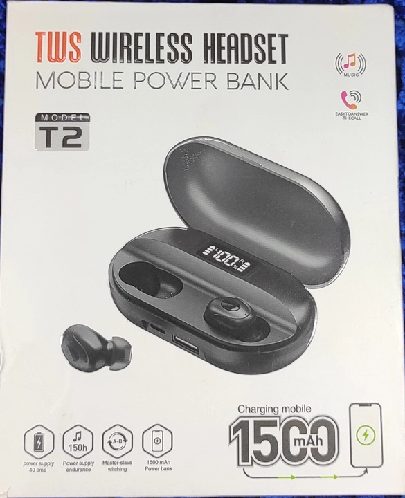TWS Wireless Headset With Inbuilt Power Bank  uploaded by business on 11/26/2022