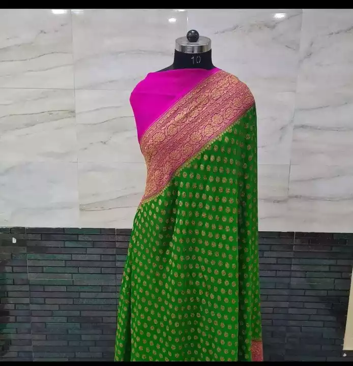Semi geaorgette silk saree  uploaded by business on 11/26/2022