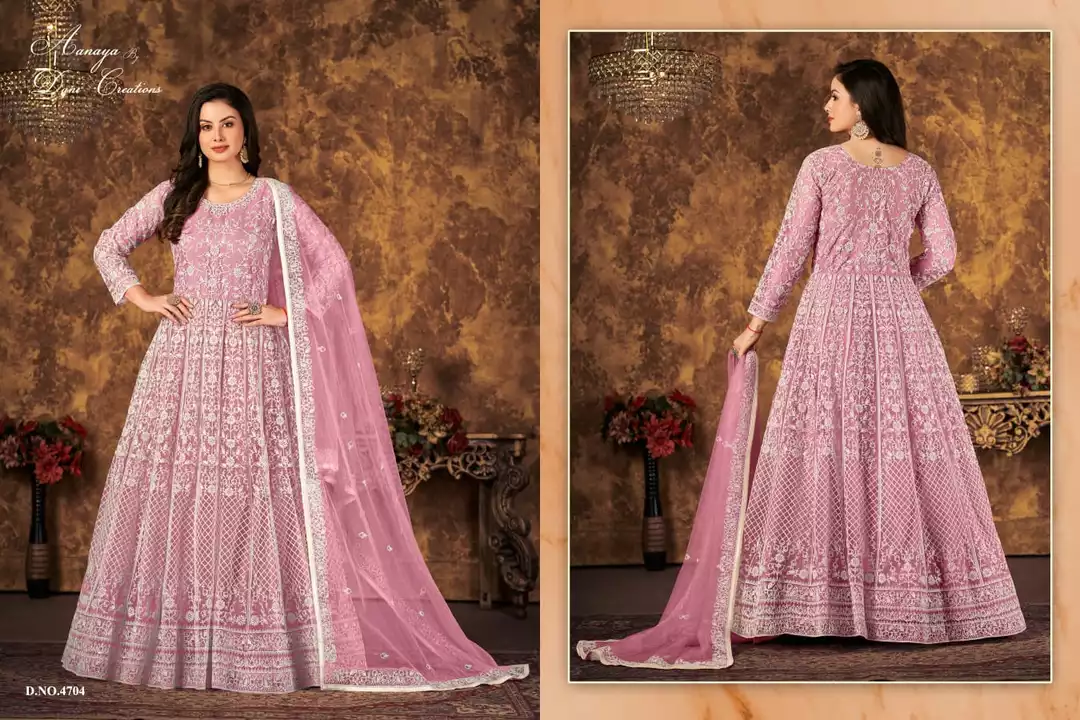 Both Side Embroidery Work Anarkali Dress Boutique Collection Salwar Kameez uploaded by business on 11/26/2022