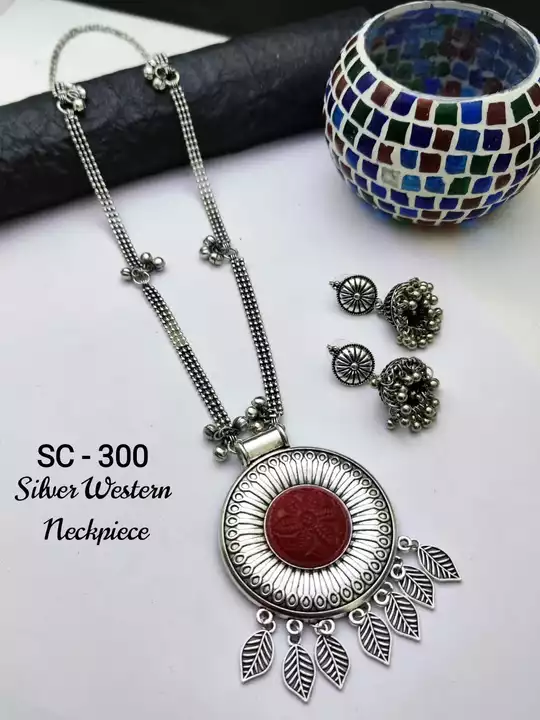 New arrival silver western look 24"+ length neckpiece with beautiful jhumka 😍 uploaded by Shreevari fashion on 11/26/2022