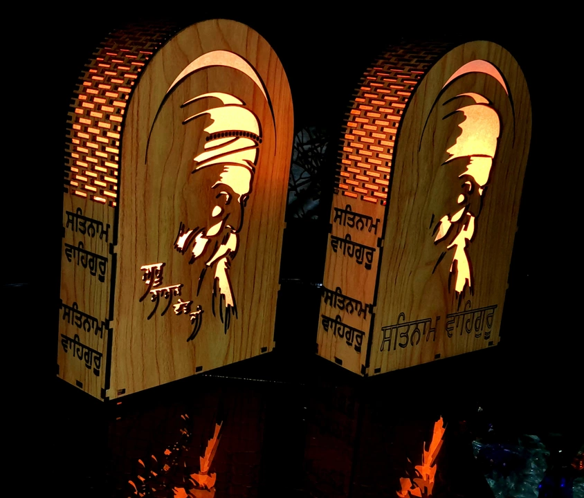 Combo set of Art Work Led Frame Wooden Color with Laser Cut Finish uploaded by Shri Bala Ji all in one on 11/26/2022