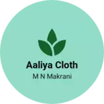 Business logo of Aaliya cloth