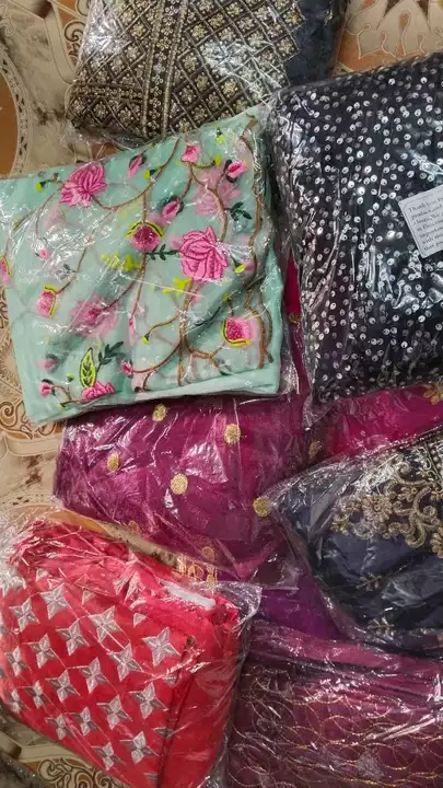Lehnaga choli 3 piece lot total 300 piece one shot deal rate 150 rs  uploaded by Stock lot on 11/26/2022
